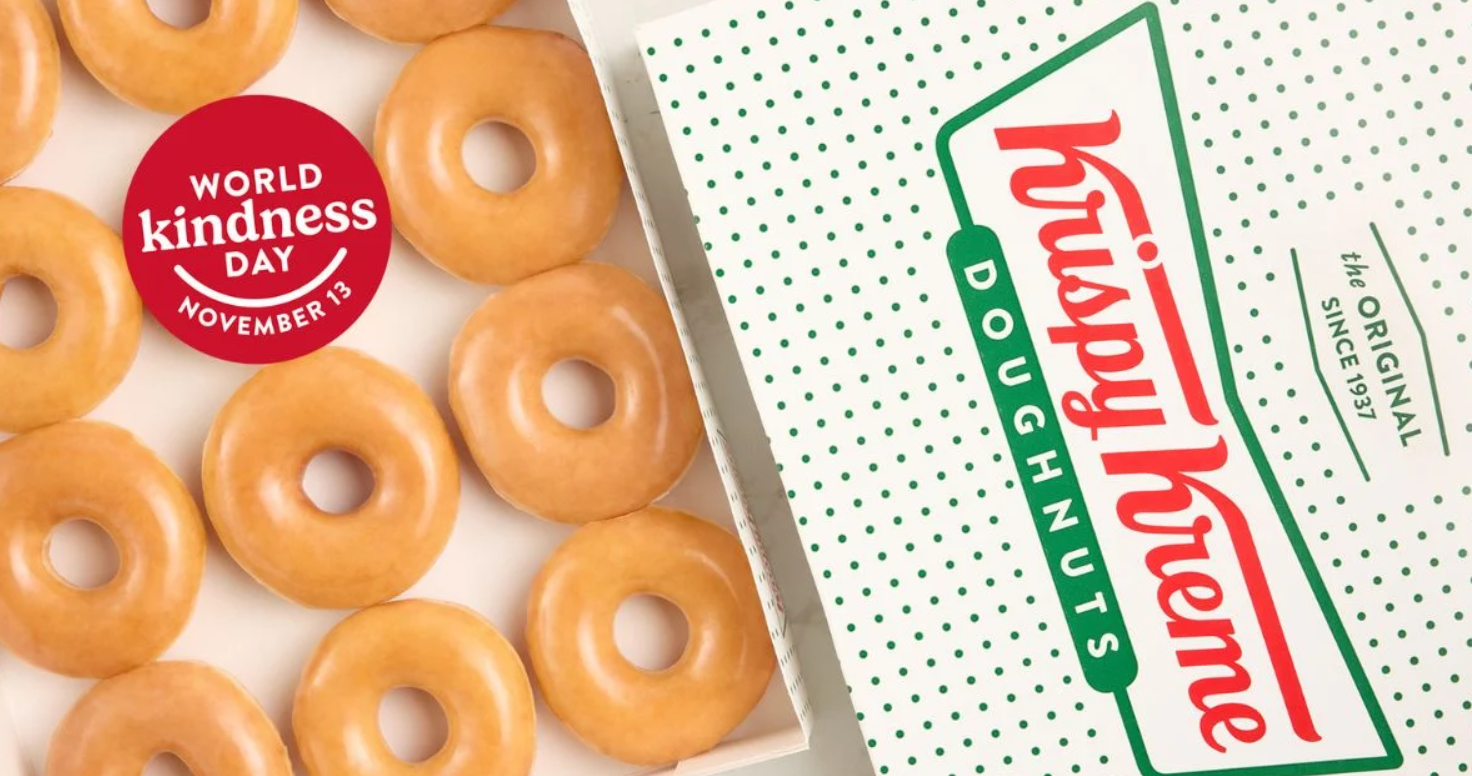 Get Free Doughnuts at Krispy Kreme on World Kindness Day nineXpress Get Free Doughnuts at Krispy Kreme on World Kindness Day nineXpress